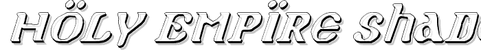 Holy Empire Shadow Italic font